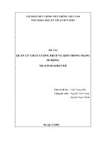 ĐỀ TÀI QUẢN LÝ CHẤT LƯỢNG DỊCH VỤ QOS TRONG MẠNG DI ĐỘNG