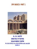 PV BASIC PART 1 ITECH 2012-Dr. O.S. SASTRYDIRECTOR, PV TESTINGSOLAR ENERGY CENTRE