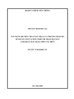 XÂY DỰNG BỘ TIÊU CHUẨN KỸ THUẬT VÀ PHƯƠNG PHÁP ĐO  ĐÁNH GIÁ CHẤT LƯỢNG THIẾT BỊ TRẠM MẶT ĐẤT INMARSATB SỬ DỤNG TRÊN TÀU BIỂN