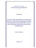 Dự báo tác động môi trường của giai đoạn thi công dự án chuyển rừng nghèo kiệt đất trống sang trồng keo lai tại tiểu khu 309,313,315,316   nông lâm trường nghĩa trung huyện bù đăng 