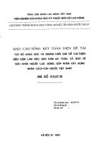 Cơ sở khoa học và những kiến giải để cải thiện điều kiện làm việc, bảo đảm an toàn và bảo vệ sức khỏe người lao động, góp phần xây dựng nhân cách con người việt nam