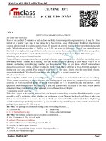 Luyện tập tiếng anh theo chuyên đề đọc hiểu đoạn văn 