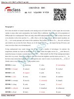 Luyện tập tiếng anh theo chuyên đề điền từ vào đoạn văn 