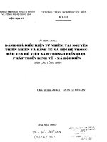 Đánh giá điều kiện tự nhiên, tài nguyên thiên nhiên và kinh tế xã hội hệ thống đảo ven bờ việt nam trong chiến lược phát triển kinh tế   xã hội biển