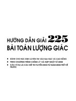 225 BÀI TOÁN LƯỢNG GIÁC