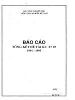 Nghiên cứu công nghệ sơ chế kéo sợi, dệt hoàn tất xơ đay, xơ dứa, dứa ăn quả pha trộn với xơ sợi khác