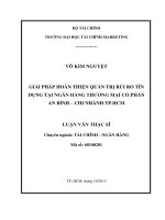 Giải pháp hoàn thiện quản trị rủi ro tín dụng tại ngân hàng thương mại cổ phần an bình   chi nhánh TP HCM 