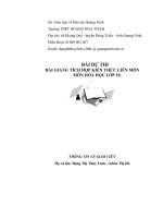 BÀI DỰ THI BÀI GIẢNG TÍCH HỢP KIẾN THỨC LIÊN MÔN MÔN HÓA HỌC LỚP 10.