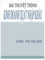 bài thuyết trình kinh doanh xuất nhập khẩu