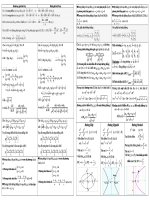 Bảng công thức Hình học 12 ( So sánh oxy và oxyz)