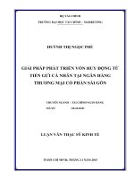 Giải pháp phát triển vốn huy động từ tiền gửi cá nhân tại ngân hàng thương mại cổ phần sài gòn  luận văn thạc sĩ 