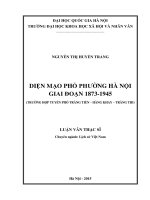 Diện mạo phố phường hà nội giai đoạn 1873   1945 ( trường hợp tuyến phố tràng tiền   hàng khay   tràng thi ) 