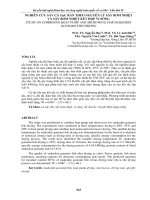 NGHIÊN cứu sấy cá sặc rằn THEO NGUYÊN lý sấy bơm NHIỆT và sấy bơm NHIỆT kết hợp VI SÓNG 