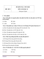 Đề KT 1 tiết HK2 sinh học 10   đề số  3 