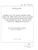 Nghiên cứu xây dựng phương pháp đánh giá tiềm năng đất chưa sử dụng cho các mục đích sử dụng đất nông lâm nghiệp phù hợp với địa bàn trung du miền núi phía bắc