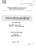 Nghiên cứu chiến lược phát triển KHKT và năng lượng hạt nhân ở việt nam