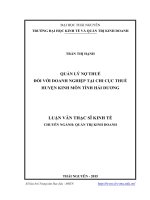 Quản lý nợ thuế đối với doanh nghiệp tại Chi cục thuế huyện Kinh Môn tỉnh Hải Dương