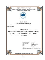 Phân tích báo cáo tài chính hợp nhất năm 2014 công ty cổ phần sữa Việt Nam Vinamilk