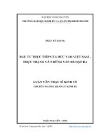 Đầu tư trực tiếp của đức vào việt nam   thực trạng và những vấn đề đặt ra