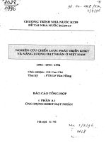 Nghiên cứu chiến lược phát triển KHKT và năng lượng hạt nhân ở việt nam – phần a ứng dụng KHKT hạt nhân