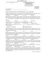 Đề thi thử đại học khối B môn hóa năm 2012 đề số 8