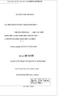 Các biện pháp tổ chức chỉ đạo đổi mới phương pháp dạy   học các môn khoa học cơ bản theo học chế tín chỉ ở trường đại học khoa học tự nhiên 