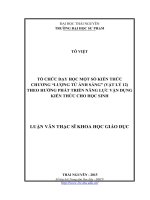 Tổ chức dạy học một số kiến thức chương lượng tử ánh sáng (vật lý 12) theo hướng phát triển năng lực vận dụng kiến thức cho học sinh