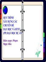 Quy trình xây dựng chuyên đề và PP dạy học theo dự án