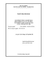 Giải pháp nâng cao kết quả hoạt động của các tổ chức tài chính vi mô tại huyện hải lăng, tỉnh quảng trị  luận văn thạc sĩ 