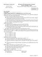 Đề thi thử đại học khối B môn sinh học năm 2012 đề số 88