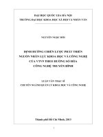 Định hướng chiến lược phát triển nguồn nhân lực Khoa học và Công nghệ của VTV9 theo hướng số hóa công nghệ truyền hình