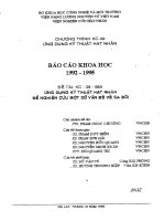 Ứng dụng kỹ thuật hạt nhân để nghiên cứu một số vấn đề về sa bồi