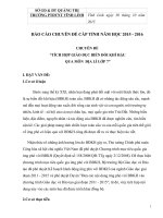 CHUYÊN ĐỀ  “TÍCH HỢP GIÁO DỤC BIẾN ĐỔI KHÍ HẬU   QUA MÔN  ĐỊA LÍ LỚP 7