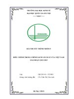 Điều chỉnh trong chính sách lãi suất của việt nam giai đoạn 2012   2015 