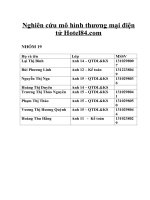 tiểu luận nghiên cứu mô hình thương mại điện tử hotel84 com