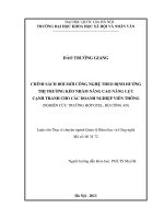 Chính sách đổi mới công nghệ theo định hướng thị trường kéo nhằm nâng cao năng lực cạnh tranh cho các doanh nghiệp viễn thông