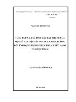 Tổng hợp và xác định các đặc trưng của một số vật liệu sắt polysaccarit, hướng đến ứng dụng trong thực phẩm chức năng và dược phẩm