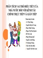 Phân tích vai trò điều tiết của nhà nước đối với kênh tài chính trực tiếp và gián tiếp 