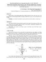 TÍNH TOÁN mô MEN XOẮN XOÁY cọc vít đầu HÌNH nón vào đất 