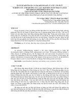 NGHIÊN cứu ẢNH HƯỞNG của lực đập đến TUỔI THỌ của đầu mũi KHOAN KHI KHOAN đất đá tạo lỗ nổ mìn VÙNG THAN QUẢNG NINH 