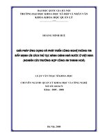 Giải pháp ứng dụng và phát triển công nghệ thông tin đẩy mạnh cải cách thủ tục hành chính nhà nước ở việt nam 