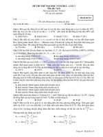 Đề thi thử đại học khối A , A1 môn vật lý năm 2012 đề số 62