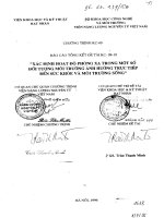 Xác định hoạt động phóng xạ trong một số đối tượng môi trường ảnh hưởng trực tiếp đến sức khỏe và môi trường sống