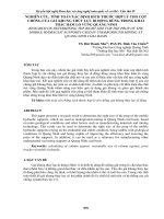 NGHIÊN cứu, TÍNH TOÁN xác ĐỊNH KÍCH THƯỚC hợp lý CHO cột CHỐNG của GIÁ KHUNG THỦY lực DI ĐỘNG DÙNG TRONG KHAI THÁC hầm lò VÙNG QUẢNG NINH 