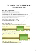 Đề thi violympic toán 1 năm học 2014   2015 đề số 18 