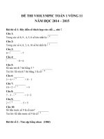 Đề thi violympic toán 1 năm học 2014   2015 đề số 9 