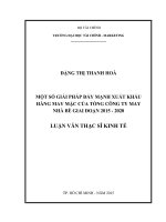 Một số giải pháp đầy mạnh xuất khẩu hàng may mặc của tổng công ty may nhà bè giai đoạn 2015   2020 