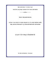 Nâng cao chất lượng dịch vụ của hệ thống siêu thị aeoncitymart tại thành phố hồ chí minh 