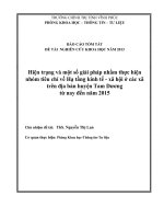 Hiện trạng và một số giải pháp nhằm thực hiện nhóm tiêu chí về hạ tầng KT   XH ở các xã trên địa bàn huyện tam dương từ nay đến năm 2015 