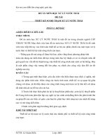 THIẾT KẾ SƠ BỘ TRẠM XỬ LÝ NƯỚC THẢI CHO THÀNH PHỐ VÀ THIẾT KẾ KỸ MỘT CÔNG TRÌNH CỦA TRẠM (KÈM BẢN VẼ)